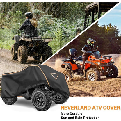 ATV Abdeckplane Wasserdicht XXXL 256x110x120cm Orange/Schwarz