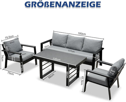 Gartenmöbel Set Aluminium
