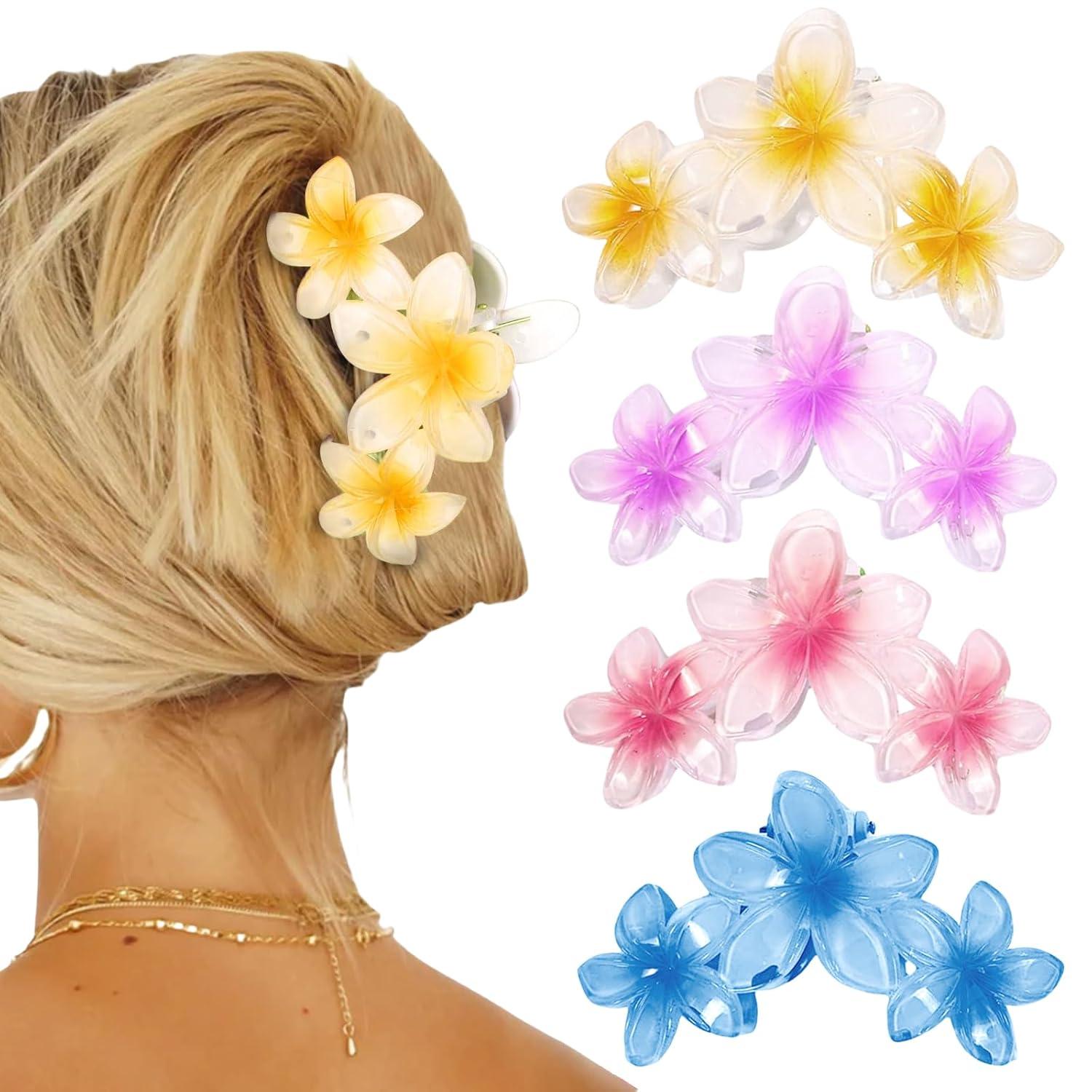 Blumen-Haarklammern Hawaiian Haar Clip Große Haarspange Stark halten