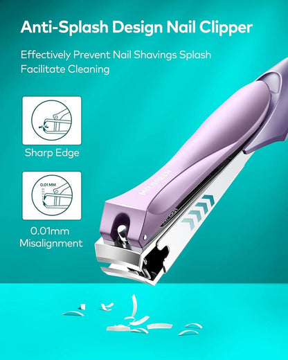 Professionelles Anti-Spritz Nagelknipser Set mit Nagelfeile