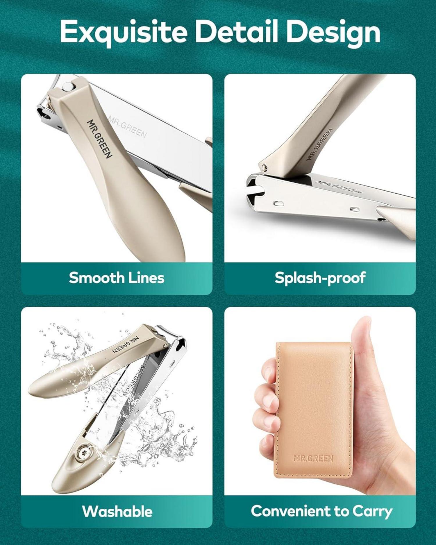 Nagelknipser Edelstahl Set Rostfrei Scharf Langlebig Khaki Mandel