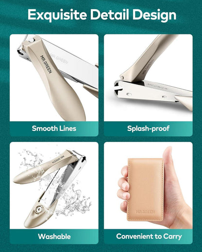 Nagelknipser Edelstahl Set Rostfrei Scharf Langlebig Khaki Mandel