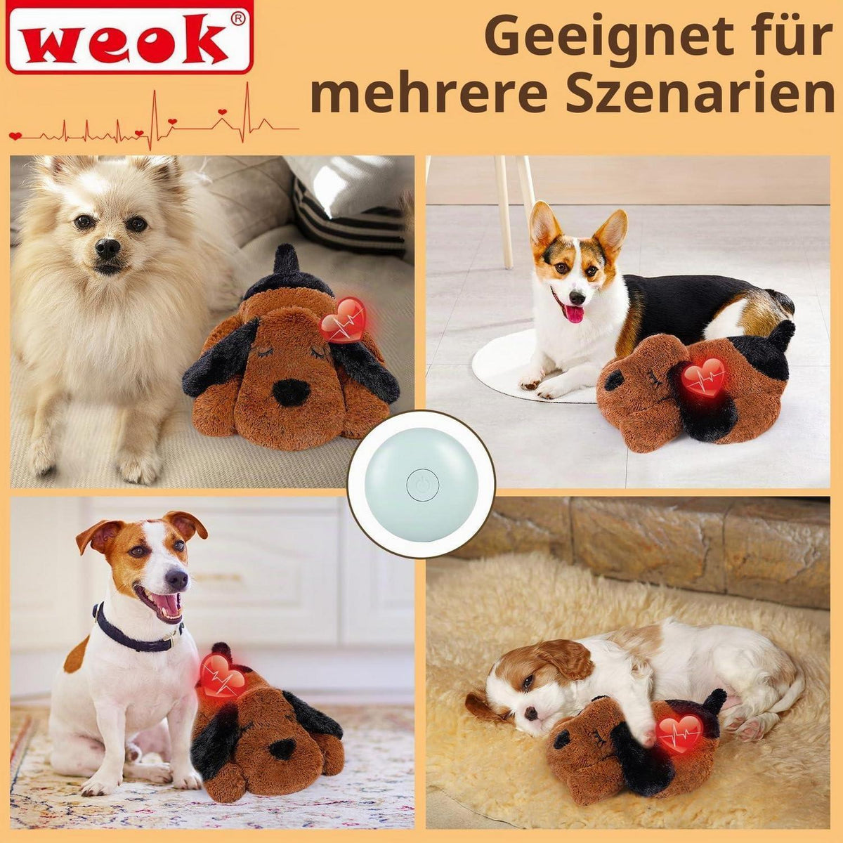 Herzschlag Welpe Plüschtier – Angstlinderung & Kuscheltraum