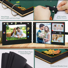 Fotoalbum Scrapbook DIY Ahorn 60 Schwarze Seiten Reise