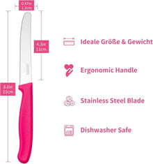 Tafelmesser Set 6 Stück Frühstücksmesser Brotmesser