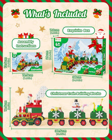 D-FantiX Adventskalender Weihnachtszug Bausteine LED