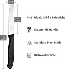 LAZAHOME Tafelmesser Set, 12er Frühstücksmesser