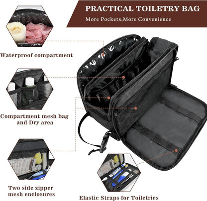 Großer Reise Kulturbeutel Aufhängen Nass Trockenfach