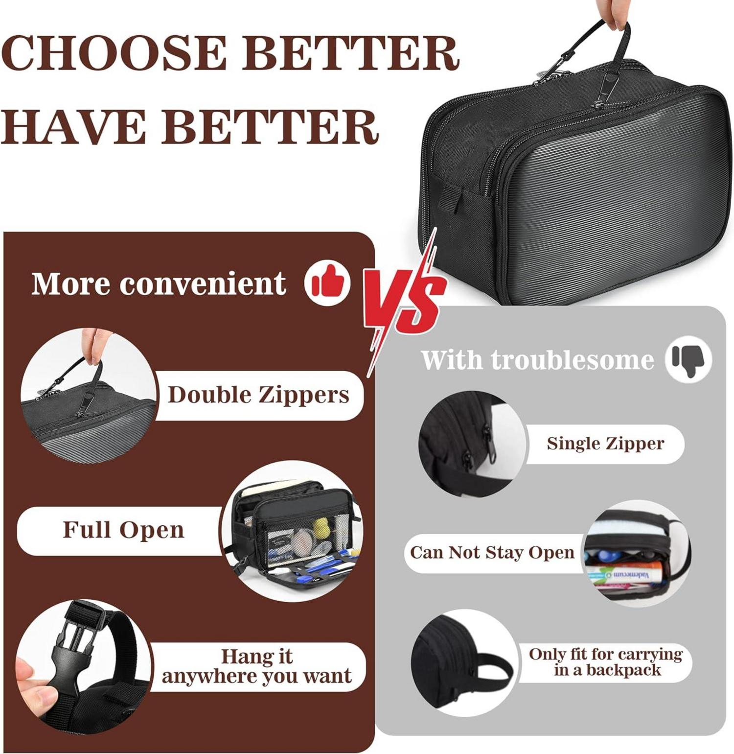 Großer Reise Kulturbeutel für Herren und Damen, Organizer Tasche