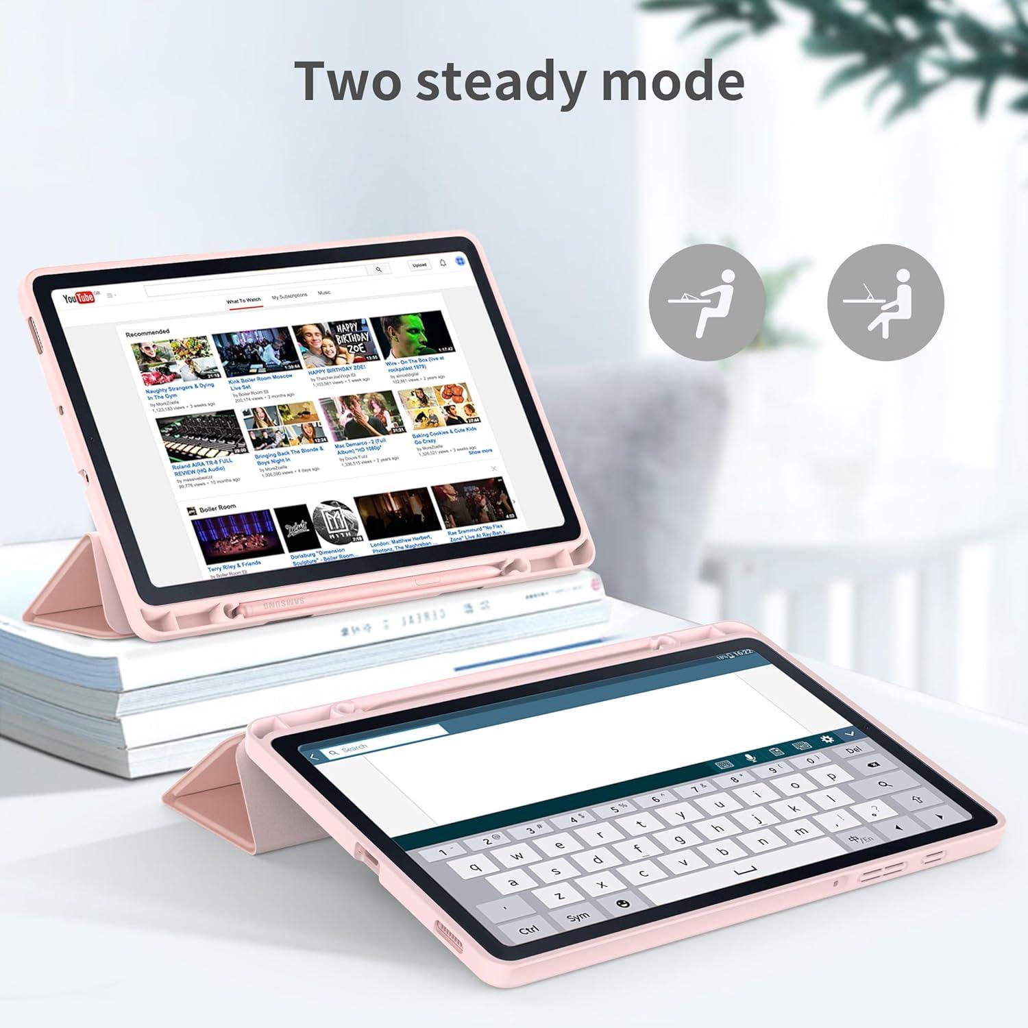 Samsung Galaxy Tab S6 Lite Hülle 10.4 Zoll Schutzfolie Roségold S Pen Halter