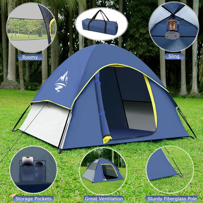 GLADTOP Camping Zelt für 2-3 Personen, Wasserdicht
