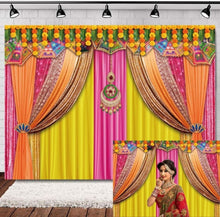 Indischer Hochzeitsfotografie-Hintergrund Diwali Party Dekoration