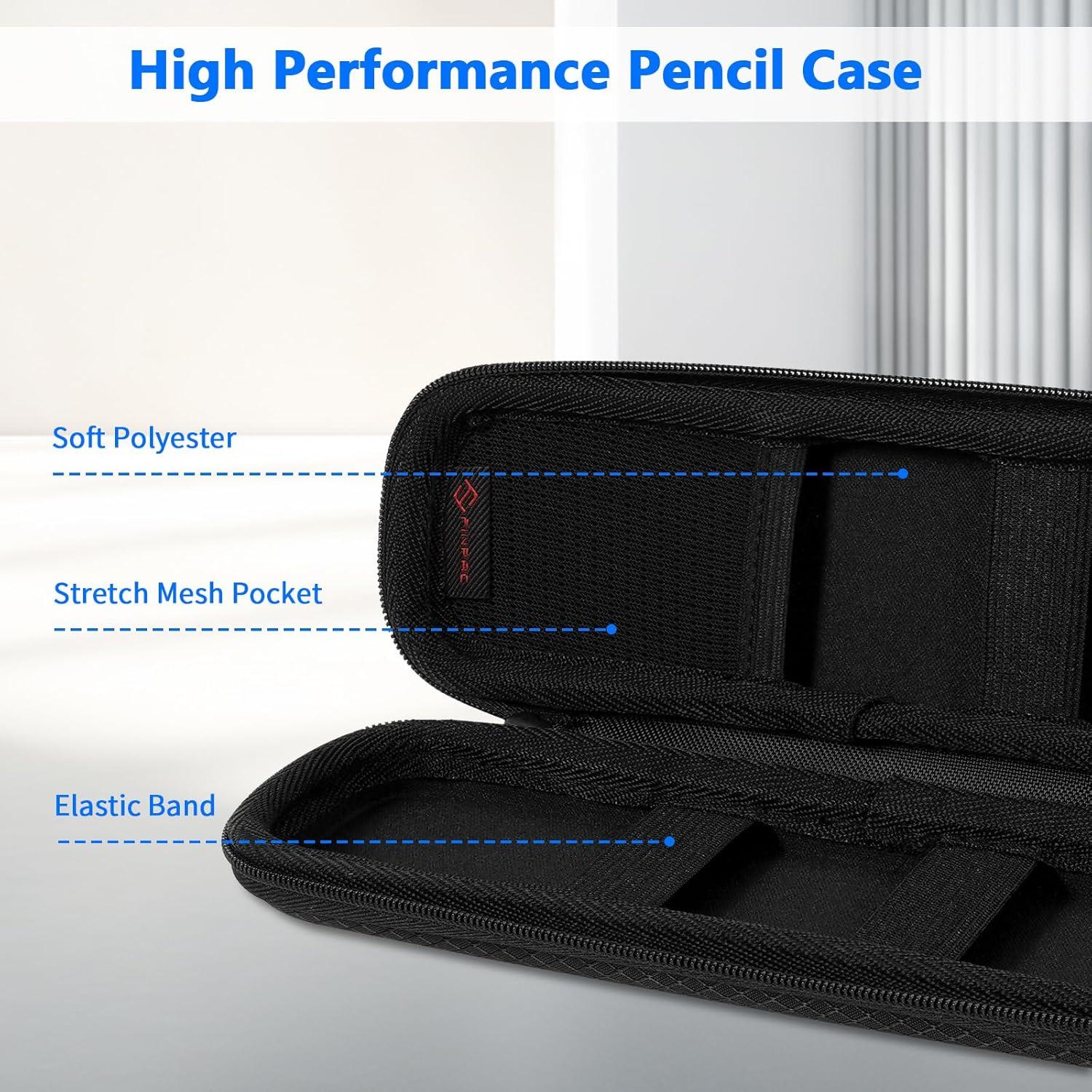 Federmäppchen Schwarz Hart Eva Stift Etui stoßfest