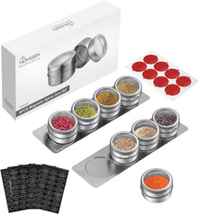 Magnetische Gewürzdosen-Set Edelstahl 8 Stück 100ml Gewürzgläser Set