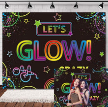 Fotohintergrund leuchtet im Dunkeln Neonfarben Graffiti 1.8x1.2m