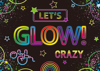 Fotohintergrund Neonfarben Schwarzlicht Kindergeburtstag 180x120cm