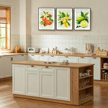 Moderne Zitrusfrucht-Bilder mit Schwarzem Rahmen 40x60cm