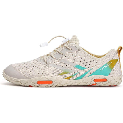 Aqua Schuhe Damen Herren Schnell Trocknend Beige Orange