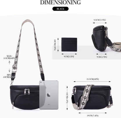MUIIKOLA Damen Umhängetasche Crossbody RFID Veganes Leder