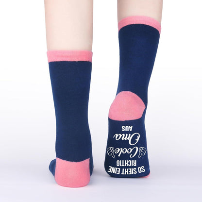 Rutschfeste Baumwollsocken für Oma – "Coole Oma" 39-42