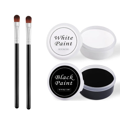 Halloween Bodypainting Make Up Set Schwarz