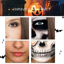 Halloween Gesicht Schminke Schwarz Weiß - Makeup Set für