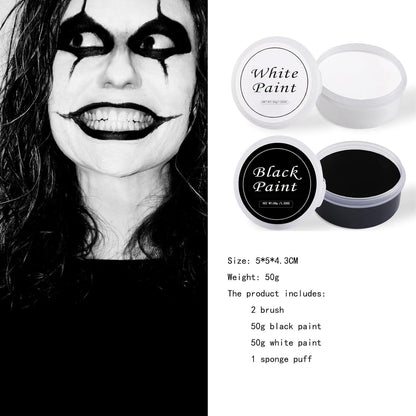 Halloween Bodypainting Make Up Set Schwarz