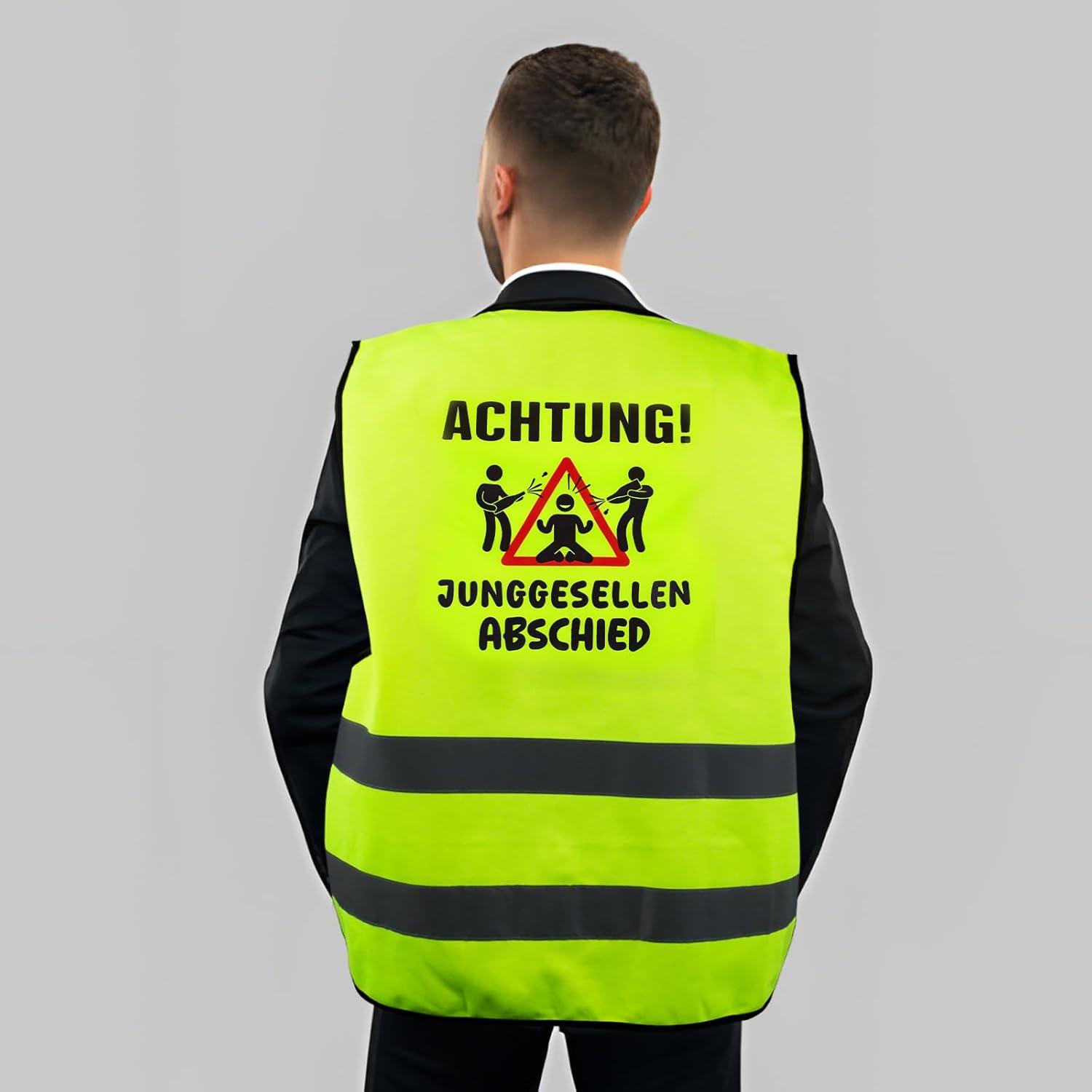 BETESSIN Jga Männer Weste Fluoreszierend Gelb-grün - Hochwertiges