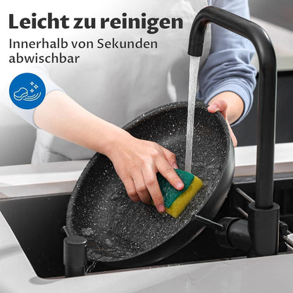 13-teiliges induktionsgeeignetes Pfannenset mit abnehmbaren