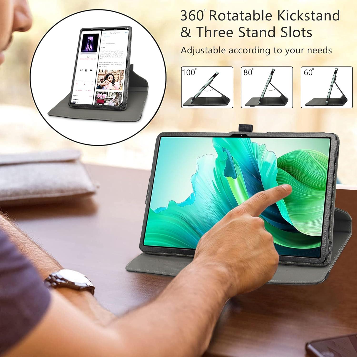 LiuShan Rotating hülle für 11 Zoll Tablet, Schwarz