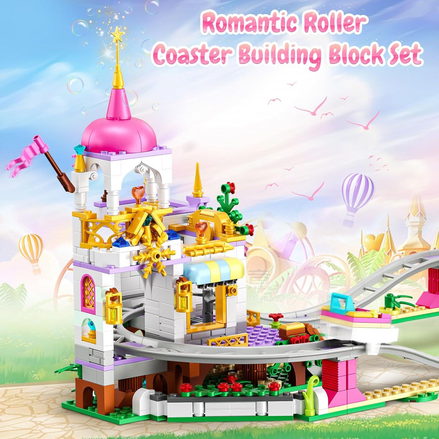 Achterbahn Baukasten 719 Stück Mädchen Vergnügungspark Geschenk Toy