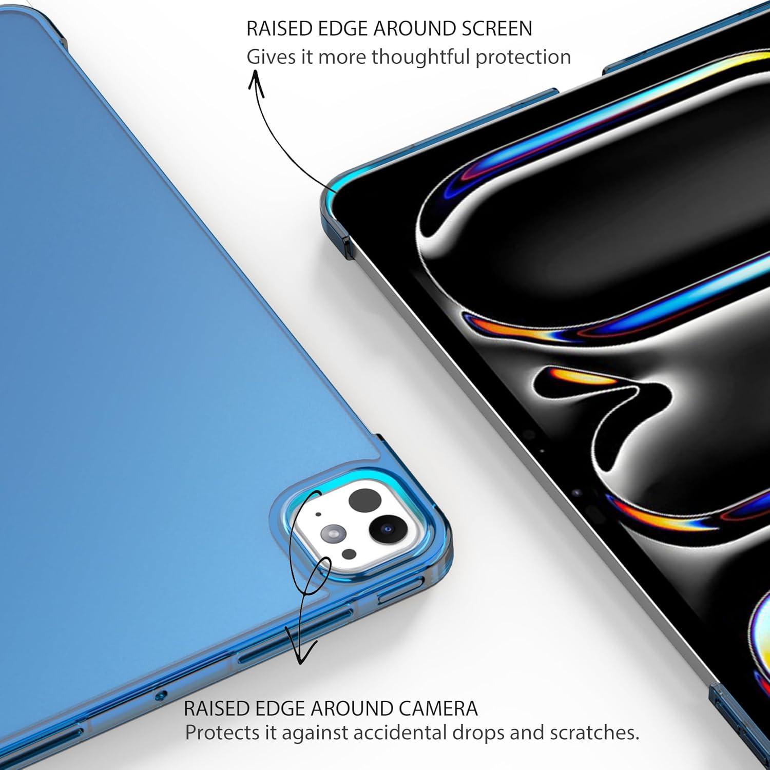 iPad Pro 11 Zoll 2024 Hülle Meeresblau Ultra Dünn Transluzent