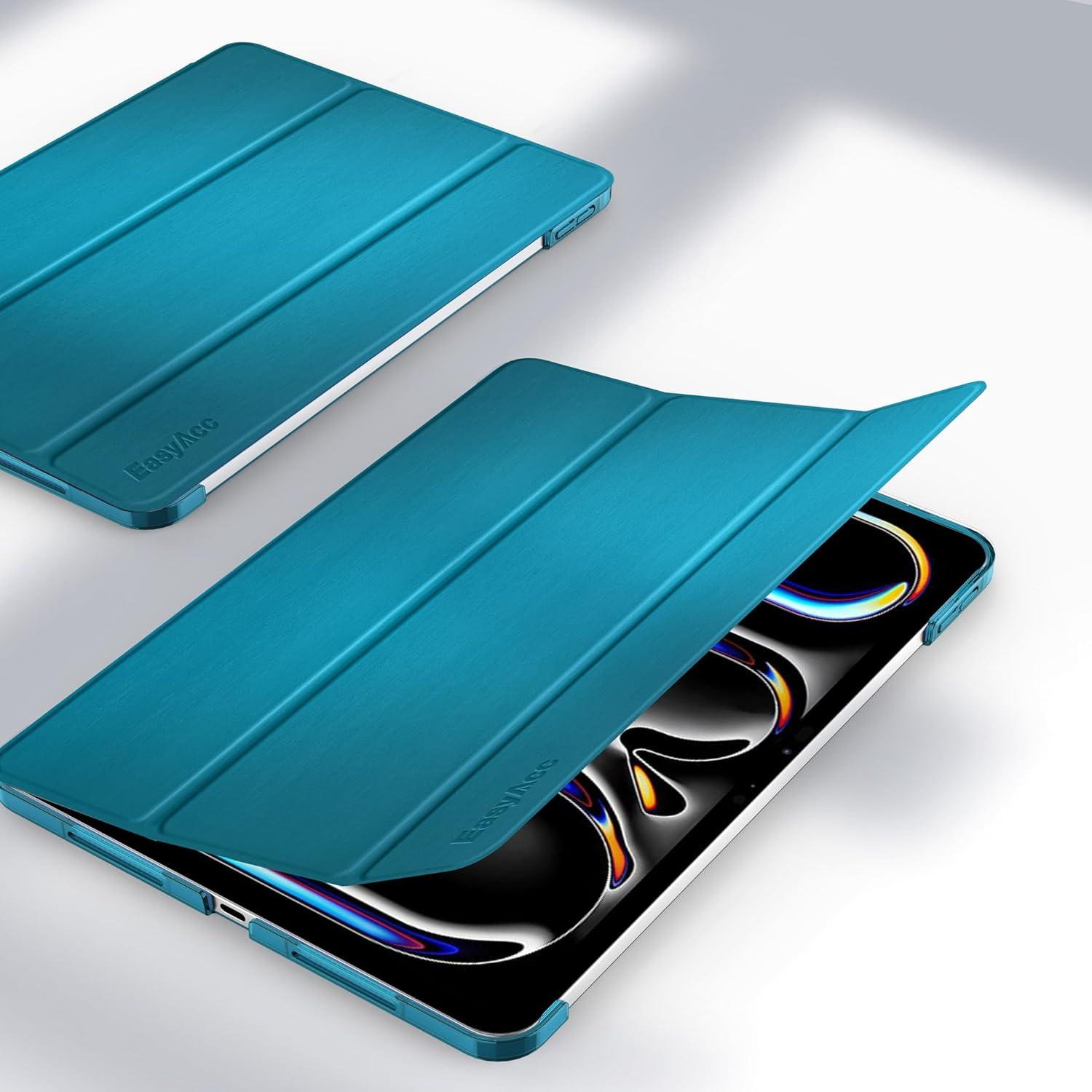 Hülle für iPad Pro 11 Zoll M4, Ultra Dünn Matt Cover Pfauenblau