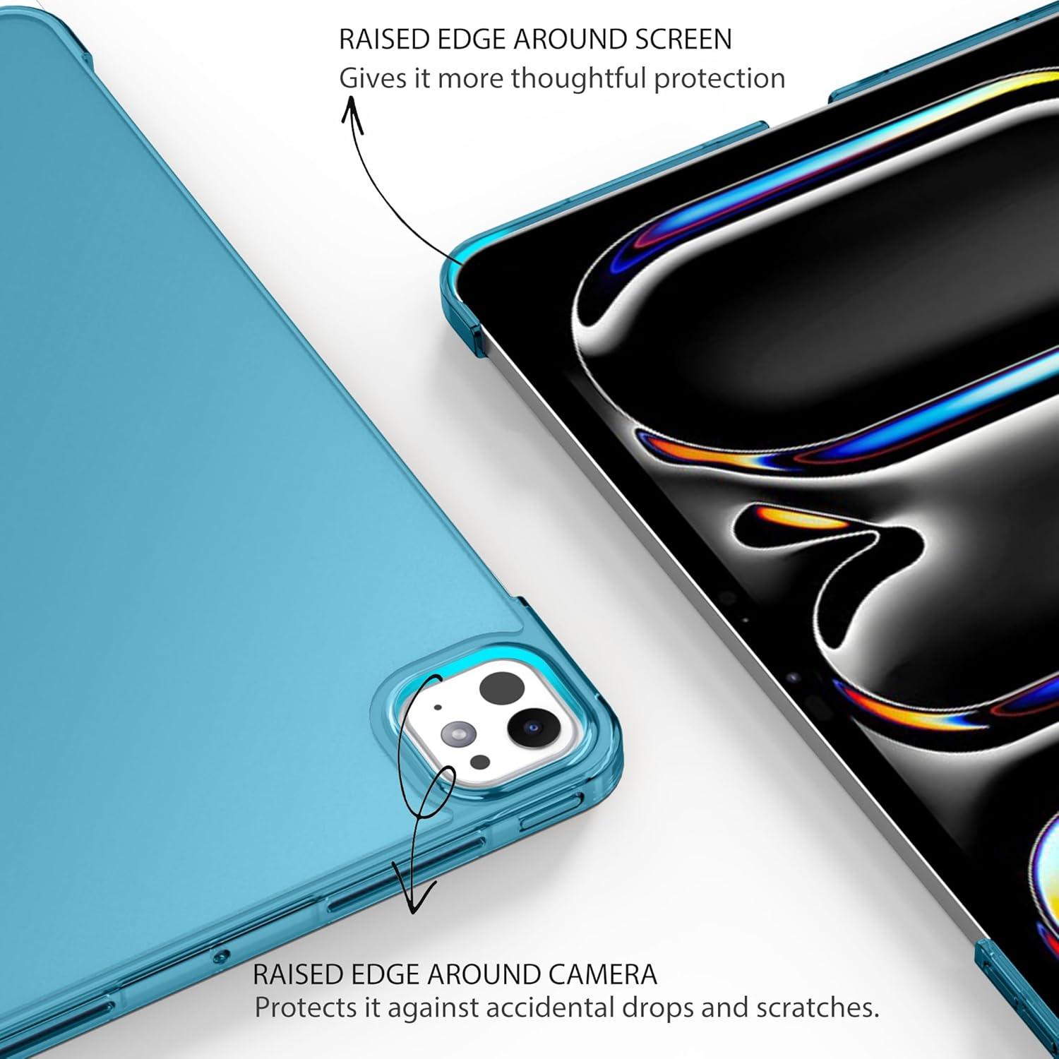 Schutzhülle für iPad Pro 11 Zoll M4 Hülle Dünn Cover Rückseite Blau
