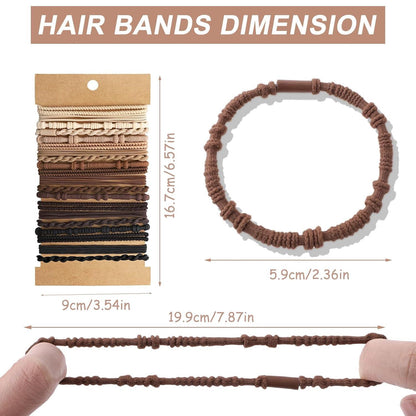 20er Set Damen Boho Haargummis Armbänder Haarbänder Elastisch Stretch
