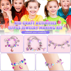 Mädchen Armband Bastelset Kinder DIY Geschenk Schmuckbastelsets 117-teilig