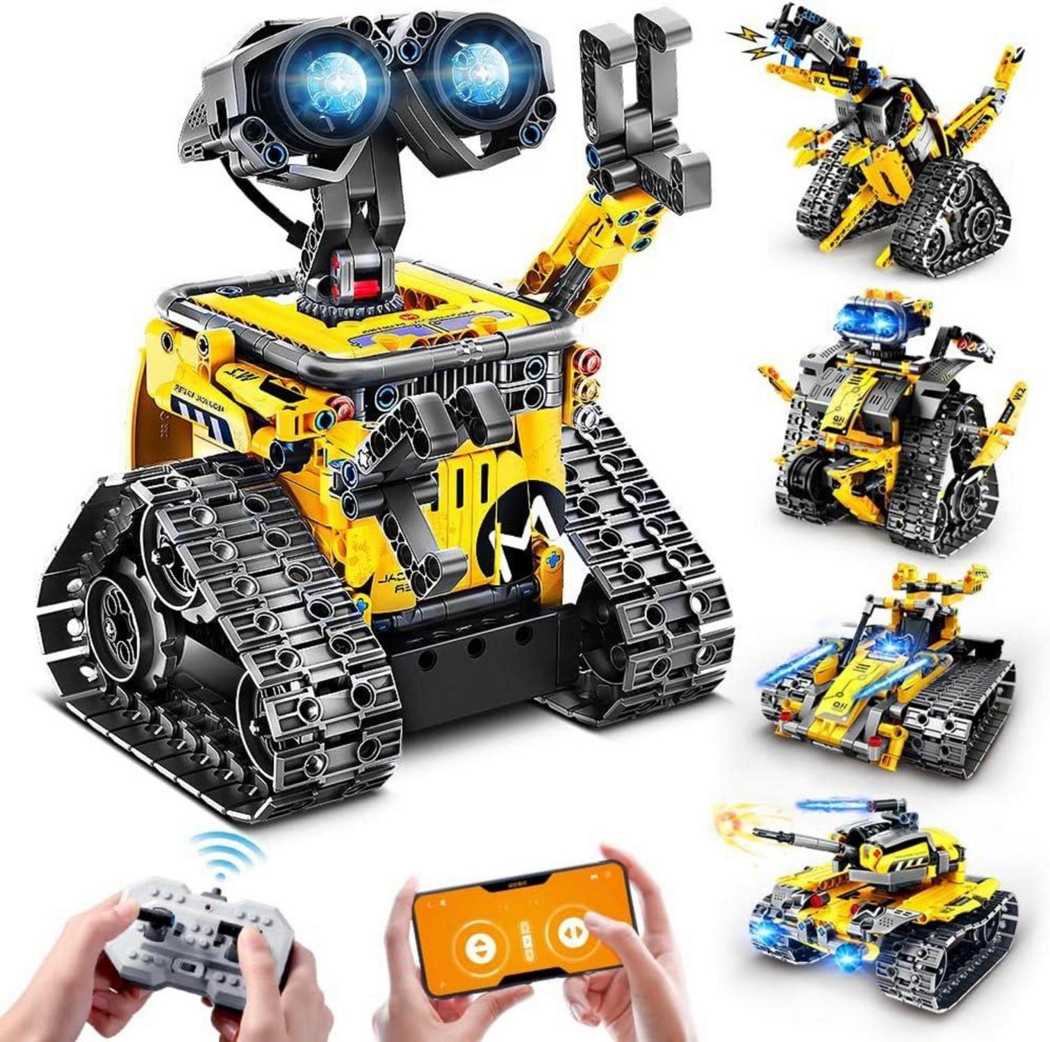 CUBIMANA Technik Roboter 5-in-1 Spielzeug App Programmierbar