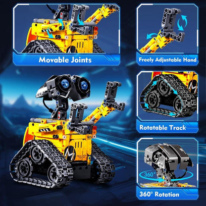 CUBIMANA Technik Roboter Kinder 5-in-1 Fernsteuerung Bauspielzeug App Programmierbar Dinosaurier 6-12+ Jahre