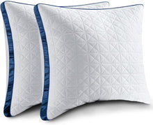 Orthopädisches Seitenschläferkissen 80x80 cm 2er Set Marineblau
