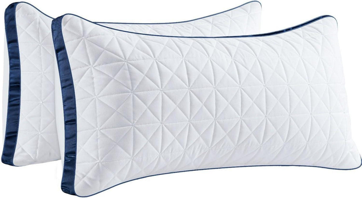 Orthopädisches Nackenkissen 40x80cm 2er Set atmungsaktiv Marineblau