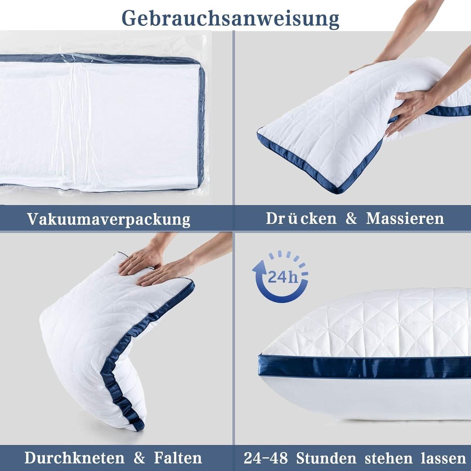 Orthopädisches Nackenkissen 2er Set 40x80cm Marineblau