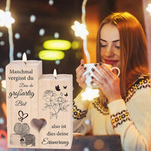 Herzförmiger Kerzenständer Holz Teelichthalter Geschenk