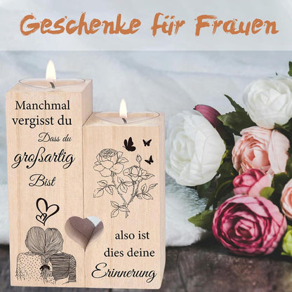 Herzförmiger Kerzenständer Geschenk für Frauen Weihnachten