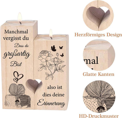 Herz-Kerzenständer Geschenke Frauen Geburtstag Weihnachten