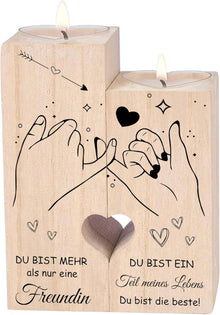 Herzförmiger Kerzenständer Freundin Geburtstag Jahrestag