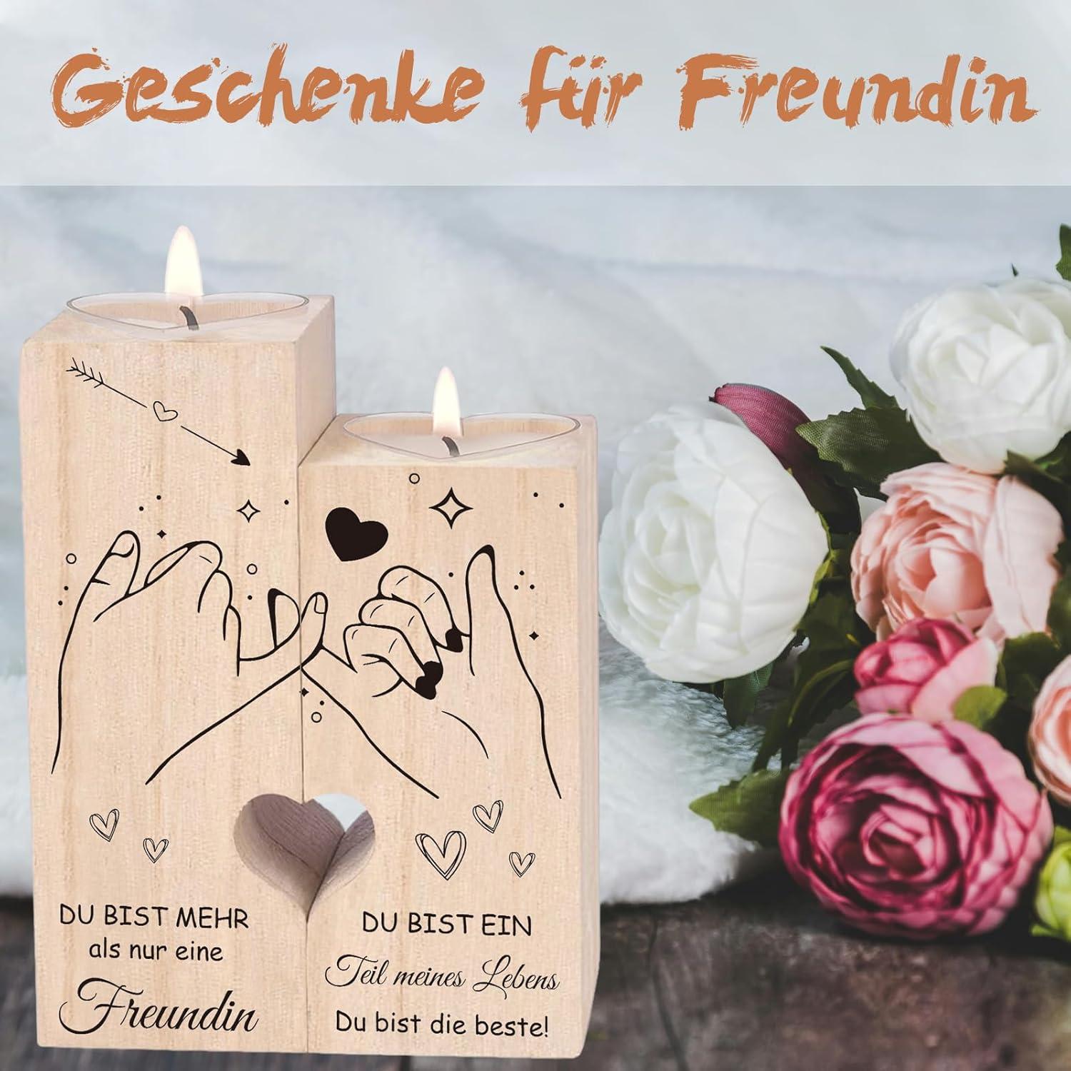 Herzförmiger Kerzenständer Freundin Geburtstag Jahrestag