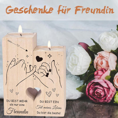 Herzförmiger Kerzenständer Freundin Geburtstag Jahrestag