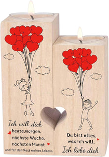 Herz Kerzenhalter Teelichthalter Partner Geschenk liebe Hochzeit