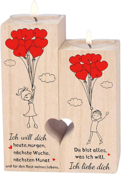 Herz Kerzenhalter Teelichthalter Partner Geschenk liebe Hochzeit
