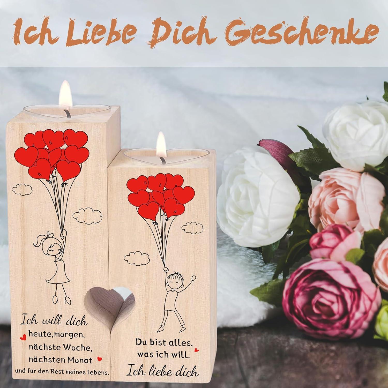 Herz Kerzenhalter Teelichthalter Partner Geschenk liebe Hochzeit